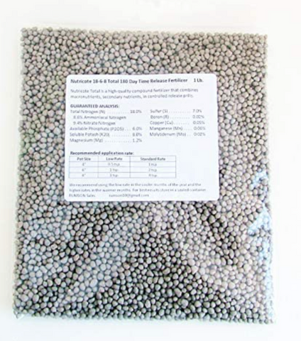 Nutricote 18-6-8 Total 180 Day Time Release Fertilizer - 1/2 lb Bag