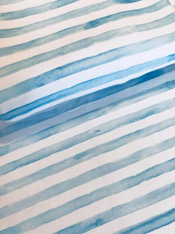 Watercolour Stripes Light Blue