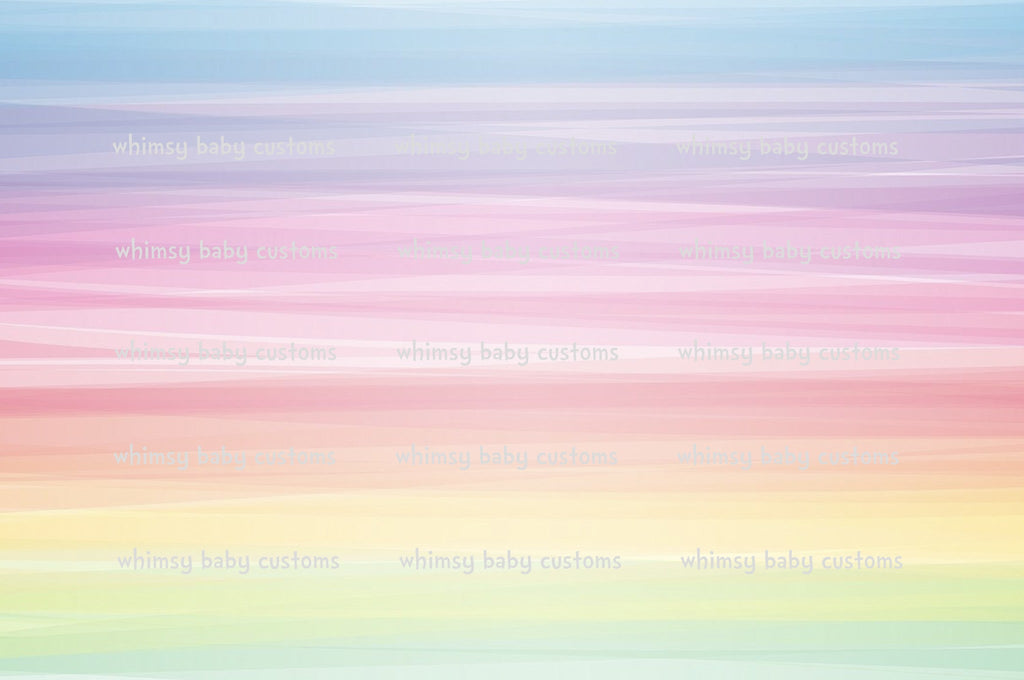 Fabric Pastel Ombre Rainbow