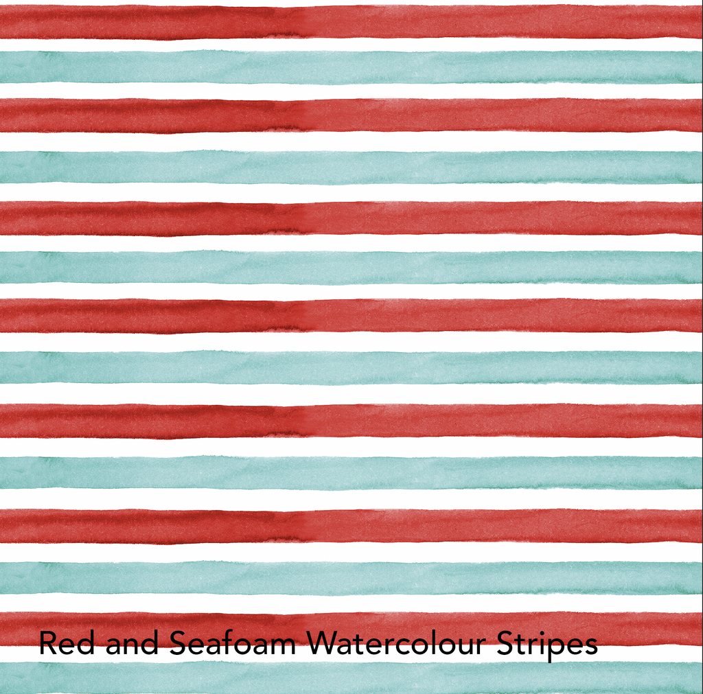 Fabric Red and Seafoam Stripes