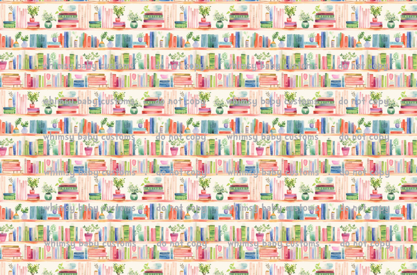 Swiftie Preorder - Swiftie Watercolor Books on Shelf Fabric