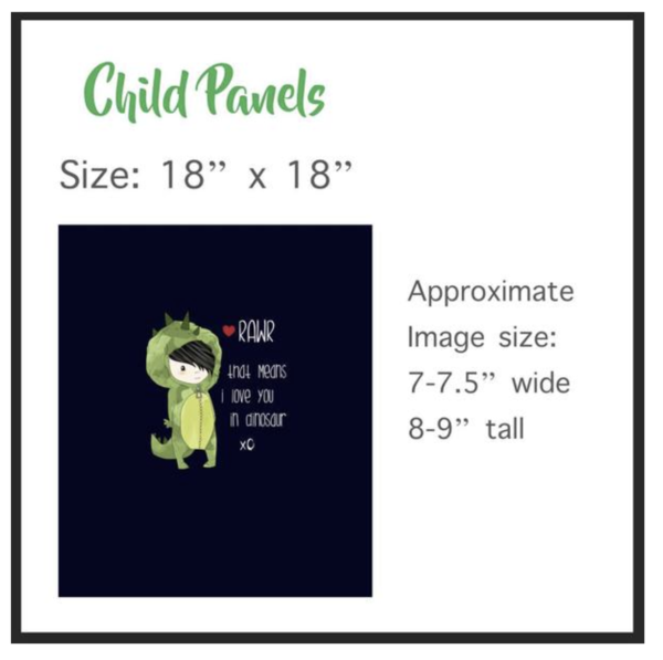 694 Valentine's Girl With Heart Shirt Child Panel