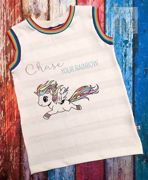 340 Chase Your Rainbow Unicorn Child Panel