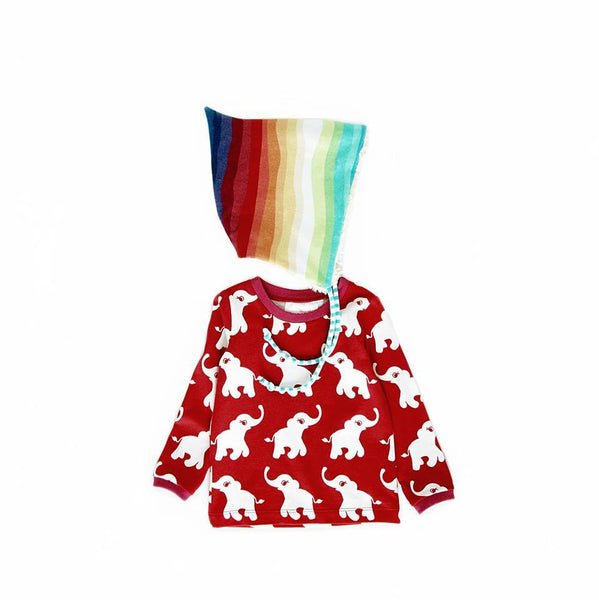 Fabric Wavy Rainbow Watercolour Stripes