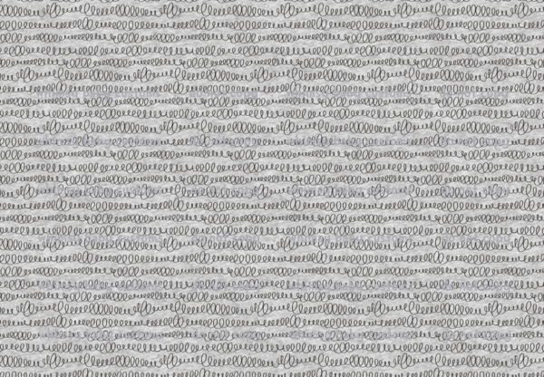 Fabric Curly Scribbles on Heather Grey