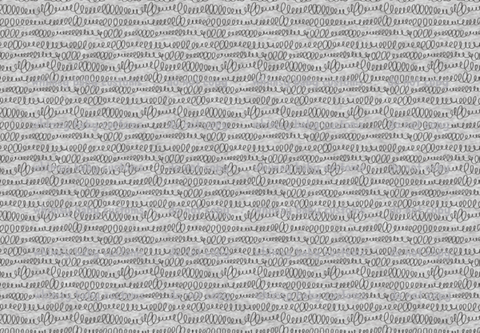 Fabric Curly Scribbles on Heather Grey