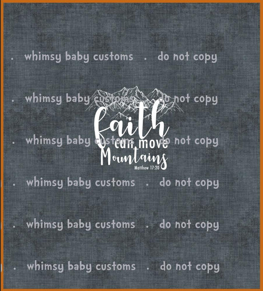 A1041 Adult/Romper Panel Faith can move Mountains