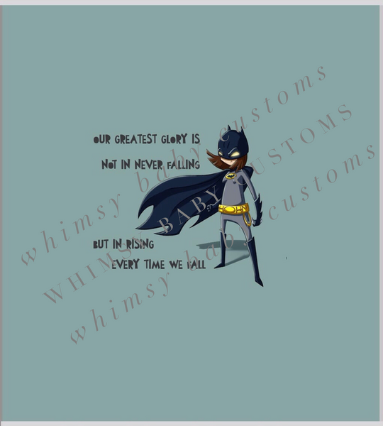 737 Batgirl With a Quote Child Panel