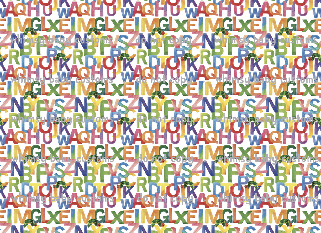 Fabric HC Alphabet (Large Scale) On White