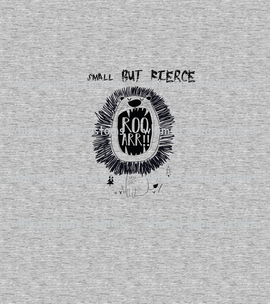 565H Small But Fierce Child Panel (on HEATHER GREY)