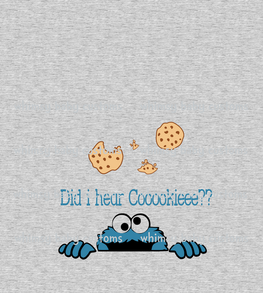 865H Child Panel Cookie Monster Did I Hear Cookie?? on Heather