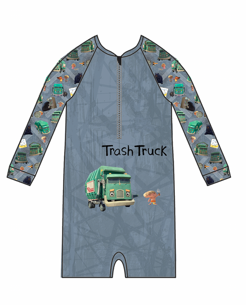 Trash Truck Adult/Romper Panel