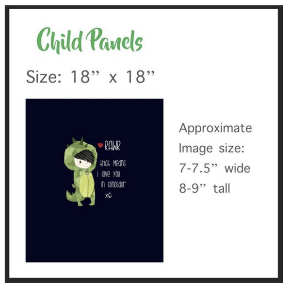 436 Child Panel Sloth Love Green