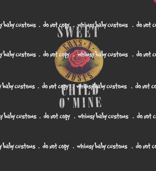 A1087 Guns and Roses Sweet Child of Mine Adult/Romper Panel