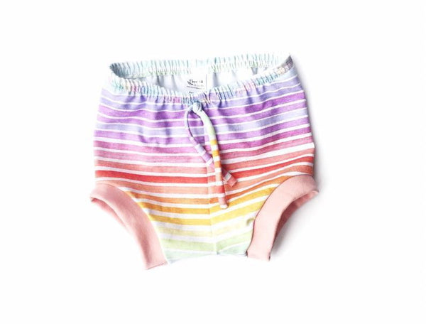 Fabric Pastel Watercolour Rainbow Stripes