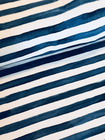 Watercolour Stripes Navy