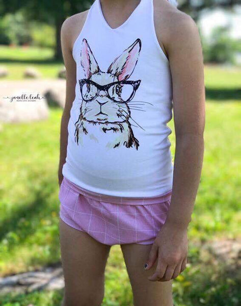 432 Hipster Bunny with Glasses Child Panel