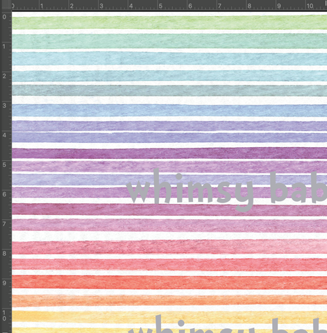 Pastel Rainbow Stripes Medium on Woven